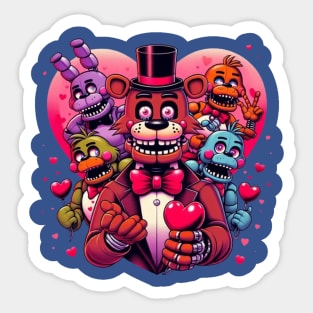 Happy five nights valentine day Sticker